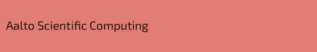 Aalto Scientific Computing